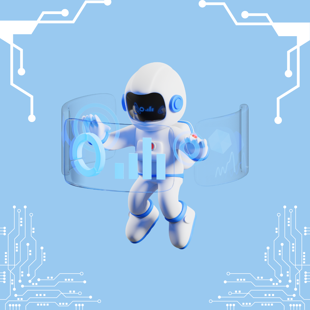 Blue Illustration Future and Technology Instagram Post